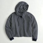 Hollister Must have collection Navy Striped Waffle Knit Hoodie Photo 0
