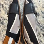 Tibi  black and tan silk and leather made in Italy unique block heel shoes (orig price $325) Photo 5