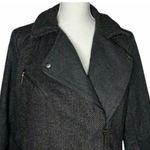 Yoki Womens  New York Faux Brown Gray Herringbone Wool Blend Coat Zip Front M Photo 1