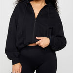 Fabletics WOMENS FULL ZIP SEMI CROPPED HOODIE SWEATSHIRT BLACK SMALL Photo 0