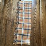 Tan Plaid 50x65 Scarf Shawl Fringe Classic Check Pattern Soft Fall‎ Winter Wrap Photo 1