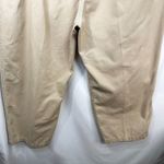 Woman Within  Plus Size 36T Cropped Pants Capri Light Brown Cotton‎ Elastic 419 Photo 3