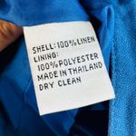 Talbots Petites Irish Linen Royal Blue Blazer Jacket Sz 10 Career Coastal Resort Photo 4