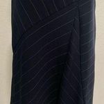 New York & Company | Black & White Pinstripe Striped Midi Skirt | Size 4 Photo 0