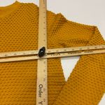 COS  Sweater Womens X Small Yellow Raised Stitch Jumper Textured Crew Neck Cotton Photo 6