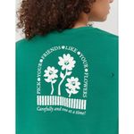 Outdoor Voices  Picking Flowers Graphic Cotton Terry Cropped Sweatshirt Photo 1