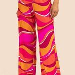 Trina Turk NWT Vivid Vista Swim Pants Coverup Wide Leg Retro Pull On Womems M Photo 0