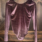 Victoria Sport Victoria Secret Sport XS Shimmering Glitter Long Sleeve Bodysuit Leotard Purple Photo 0