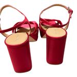 Reformation NEW Monetta Satin Platform Heel Sandals Pink Sz 9.5 Photo 2