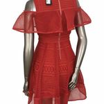 Maje Rosalie Sleeveless Puffball Mesh Dress RED SIZE 1/Small NEW Photo 12