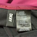 DKNY  Size 10 Dark Pink Bordeaux Ruffle Plunge Tummy Control One Piece Swimsuit Photo 3