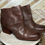 Kork-Ease Kork Ease Brown Leather Kissel Ankle Boots Wrinkle Lagenlook Comfy Photo 0