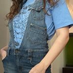 Vintage Y2K Crest Jeans Shortall Halter Neck Shorts Size Small‎ Blue Photo 0