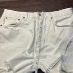 AGOLDE  Parker‎ Long White Denim Shorts Size 28 Raw Hem Casual Photo 11