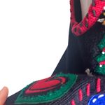 Studio Works  Vintage Patchwork Stitch Christmas Holiday Vest Black Red Medium Photo 7