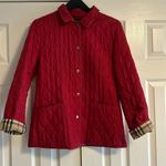 Burberry  LONDON Women’s Red Diamond Quilted Jacket Size S Photo 0