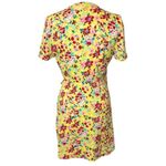 ❄️3/$20 J.CREW Yellow Mini Floral Wrap Dress, Size 8 Photo 5