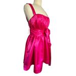 Anthropologie NWT  MAEVE Women’s Pink Satin Bow tie Mini Cocktail Dress Photo 4