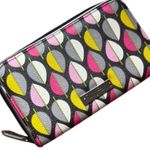 Vera Bradley Wallet zip around canvas Stylish Multicolor moon drops Photo 0