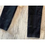 Free People  Denim Jumpsuit size 2 One piece Long Sleeve Romper Black‎ Button Up Photo 6