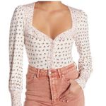 Free People  Floral Print Blouse Long Sleeve Top Photo 2