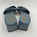 Sam Edelman  Waylon Leather Slide Sandals – Dark Coastal Blue Suede Photo 4