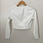 Aerie New NWT  offline white crop long sleeve athletic top S Photo 3