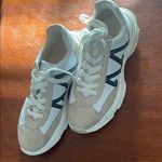 Athletica White and Beige Active Sneakers Size 9 Photo 0