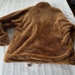 Brown Fuzzy Cognac Zip Up Teddy Jacket Small Unbranded Pockets‎ Casual Warm Fall Photo 4
