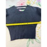 FCT with love Womens V Neck Ribbed Knit Sweater Pullover Back Detail Cozy Casual Black Size L Photo 5