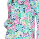 Lilly Pulitzer  Womens Fletcher Cowl Neck Pullover Sweatshirt‎ Multicolor Medium Photo 0