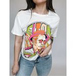 Daydreamer  Cream Pink Green Elton John Bold Pop Art Boyfriend T-Shirt Sz L Photo 17