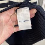 Lands End Navy Cream Stripe Quarter Zip Up Fisherman Sweater Large Tall NWT prep Blue Photo 4