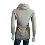 Athleta  Essence Grey High Neck Pullover XS Thumb Holes Pocket Athleisure Hoodie Photo 3