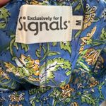 Signals Idika Floral Print Cotton Pajamas Medium New Blue Photo 1
