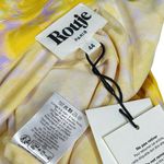 ROUJE PARIS Palmyra Long Sleeve Shirt, Yellow Watercolor Peony Print, FR44/US12 Size 12 Photo 14