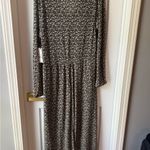 DEX Dinner Date Floral Midi Dress NWT XL White Photo 3