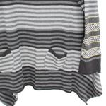Style & Co $68 1X Gray Black Striped Y2K Handkerchief Hem Cotton Blend Sweater Photo 3