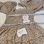 NWT Byinns szL flowery tiered skirt puffy sleeve gathered bodice open back dress Brown Size L Photo 8