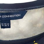 French Connection Womens 6 Francais Floral Graphic Crewneck Sweatshirt Blue Mesh Photo 1