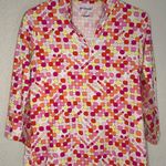 IBKUL 1/4 Zip Pink Orange Top Mesh Sides UPF Golf Athletic Activewear Outdoor Size L Photo 0