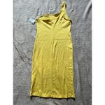 Nine West NWT Women's One Shoulder Yellow Dress Size 0X Plus Photo 6