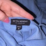 See You Monday  Light Blue Knit Top Photo 1