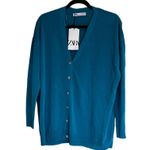 ZARA NWT OVERSIZED KNIT JACKET CARDIGAN LINEN BLEND Photo 12