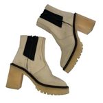 Free People  Boots 36.5‎ Tan Ankle Leather Block Heel Boho Festival Photo 5