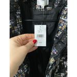 Ecru New  Tweed Blazer with Black Buttons Size Small Photo 3