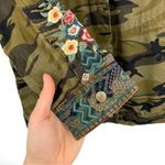 Johnny Was Workshop Raquel Corduroy Embroidered Shacket Green Camo PXS Photo 3