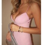 House Of CB  Loren Georgette Mermaid Gown in Pink Size Medium Photo 5