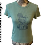 American Eagle Mint Green Gelato Graphic Tee size medium NWOT Photo 0