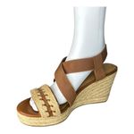 G.H Bass & co women’s size 8.5 espadrille heels brown with beige rope detail​​ Photo 4